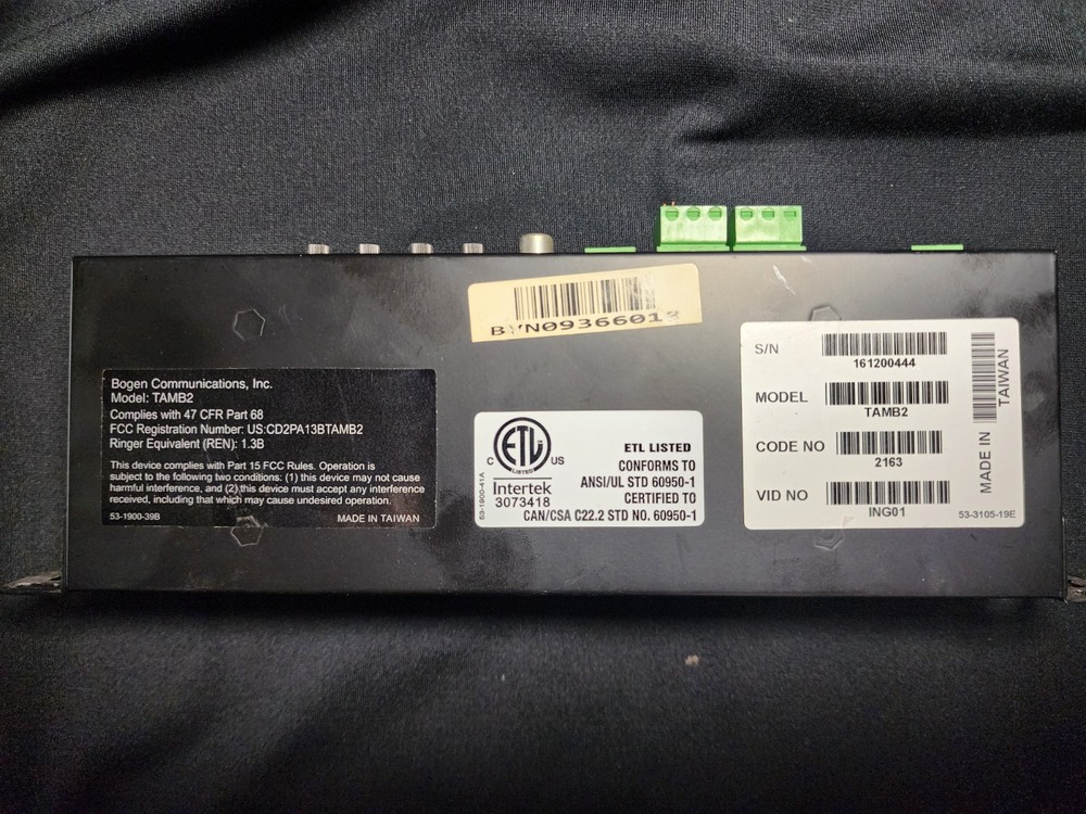 Bogen Model: TAMB2 Telephone Paging Access Module
