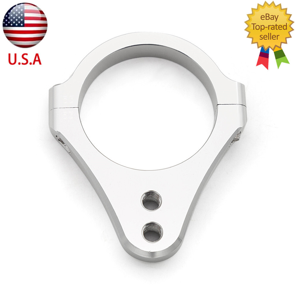 52mm Silver Universal Motorcycle CNC Steering Damper Fork Frame Mount Clamp 1pcs