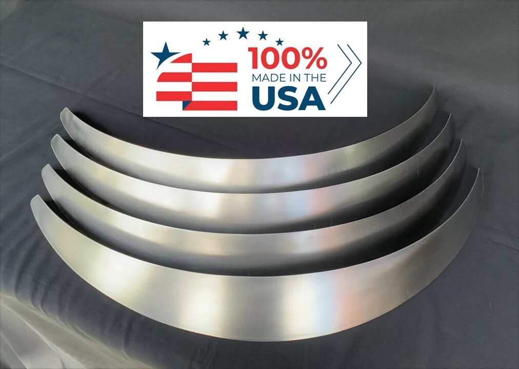 Universal Metal Fender Flares Style 2: 2" Wide, 4-piece set (hand-made)