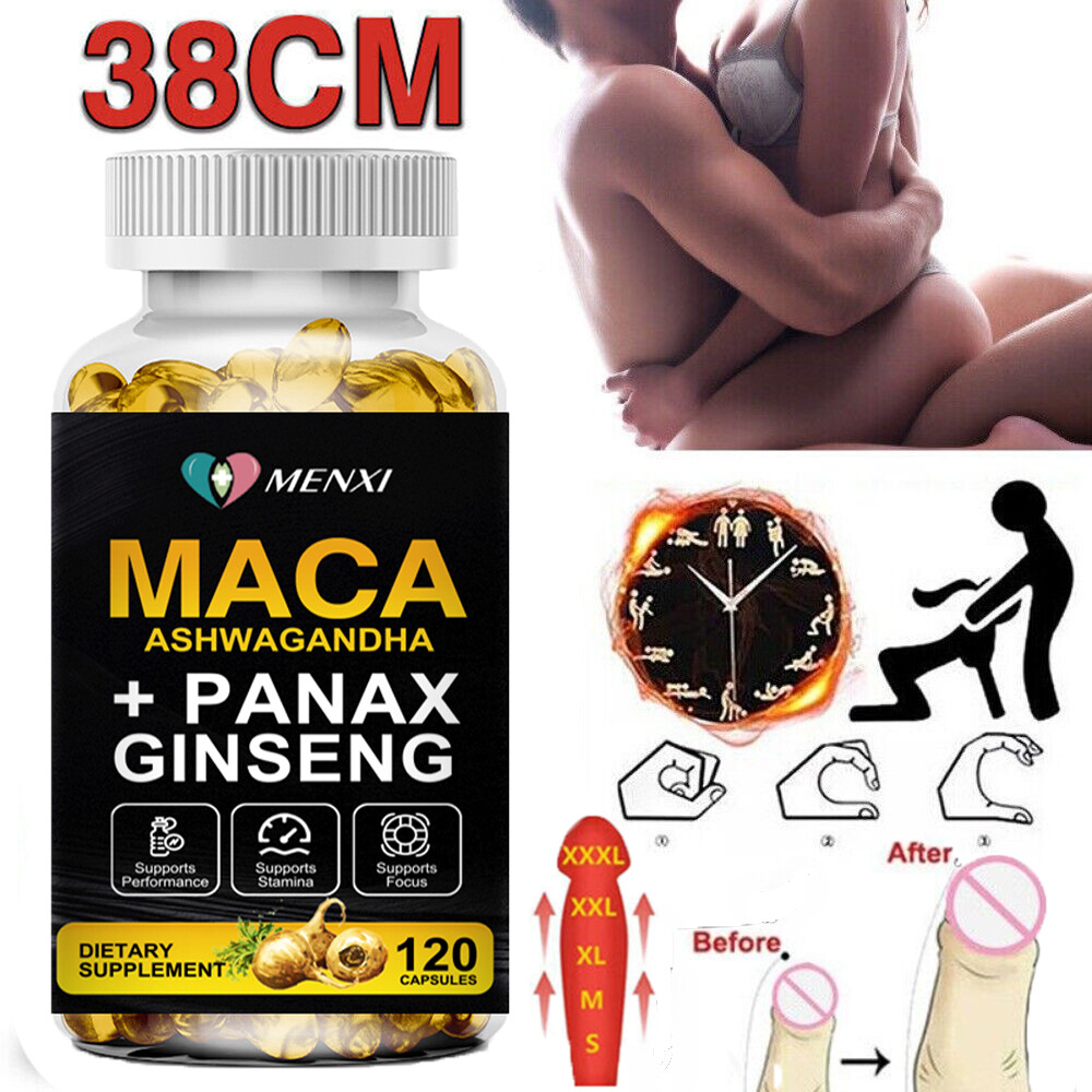 Organic Maca Root 120 Capsules 10000mg, Peruvian Maca Extract for Men & Women