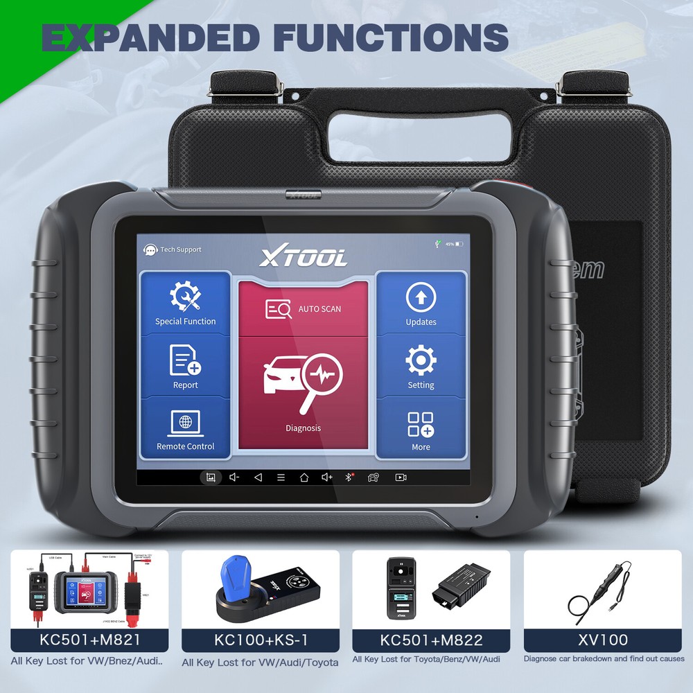 XTOOL D8 OBD2 Bi-Directional Scanner Auto Diagnostic CAN FD Key Programming Tool