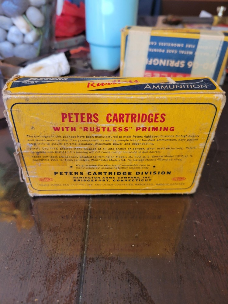 Peters Rustless 30-06 Springfield Box 150gr Smokeless Ammo, Empty Box