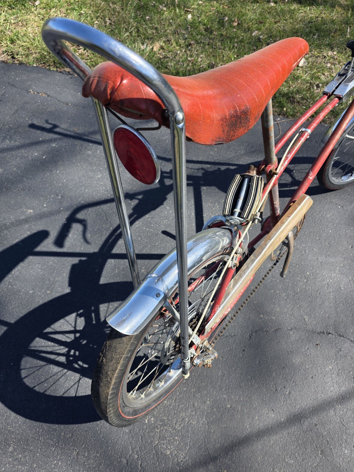 1969 Montgomery Wards Formula V original Survivor Flamboyant red 69 Muscle Bike
