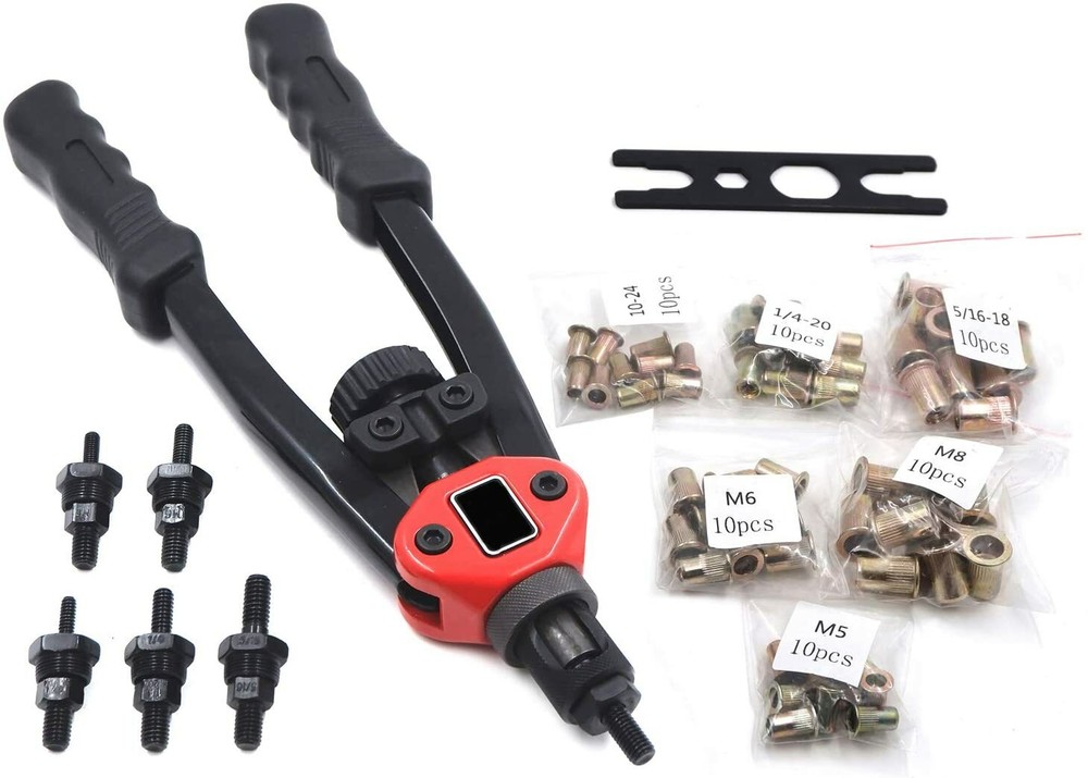 Rivet Nut Gun Kit Rivnut Setting Tools Nut Setter Tool Hand Blind Riveter 13"