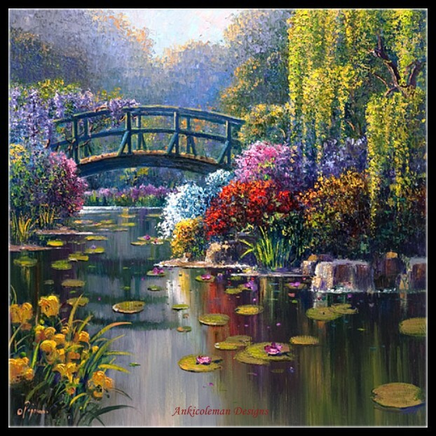 Chart Needlework - Counted Cross Stitch Patterns - Giverny Reflections