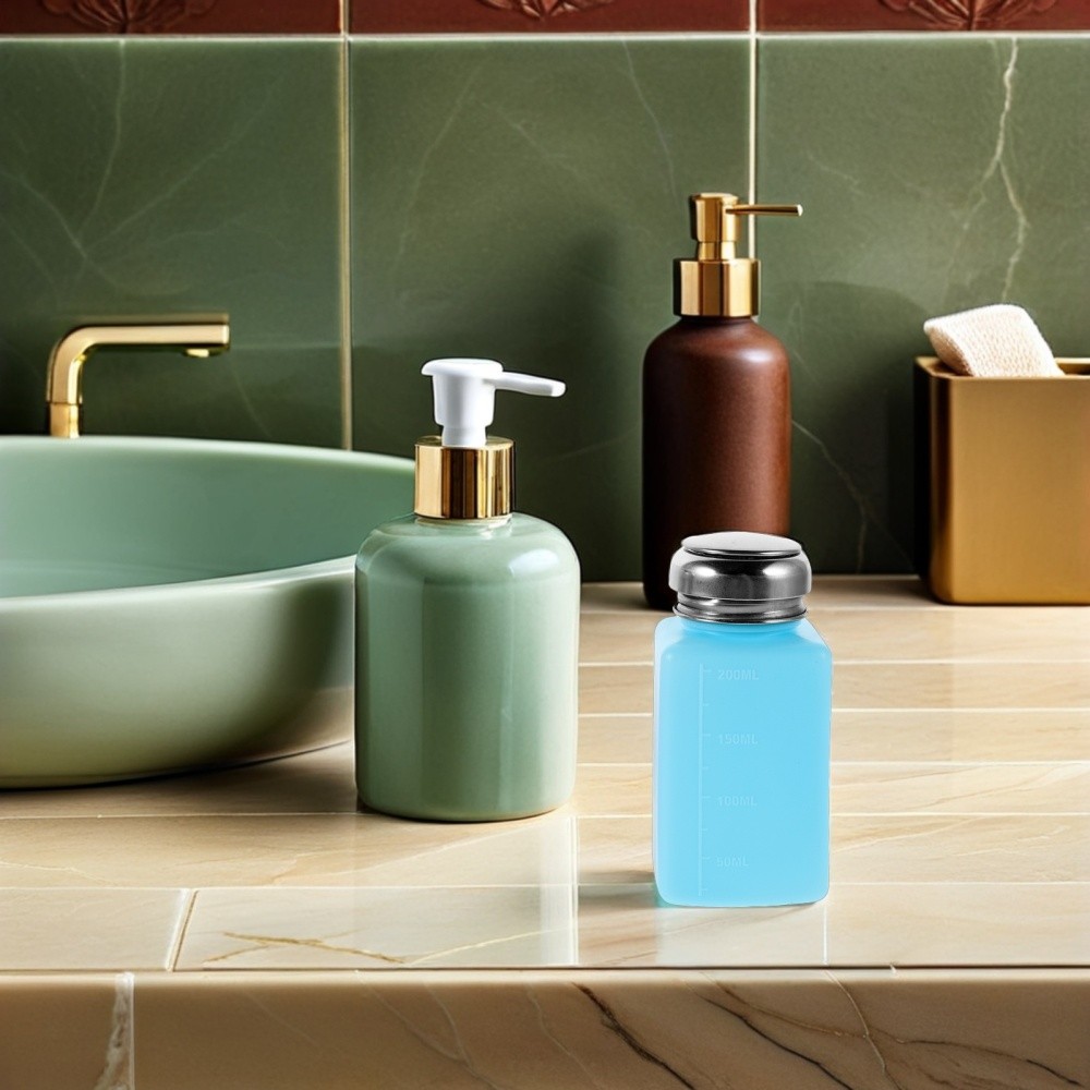 4 Pcs Empty Solvent Pump Bottle Anti Static Refillable Dispenser