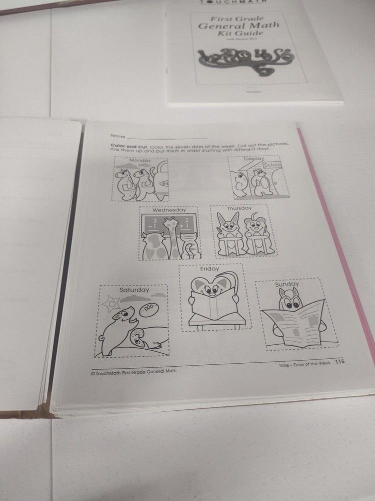 TouchMath General Math Kit First Grade Missing Some Pages 1998 Worksheets TM761