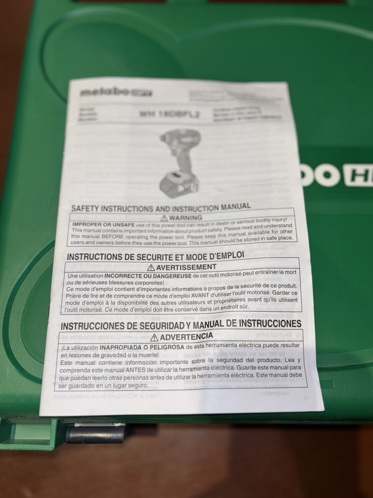 Metabo HPT 18V Variable Speed Brushless Cordless Impact Driver Kit