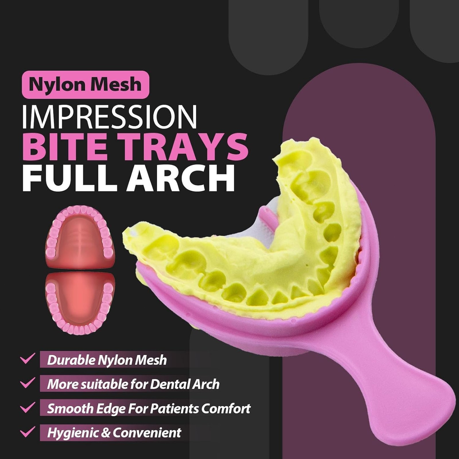 Dental Impression Bite Registration Triple Trays Multi Styles
