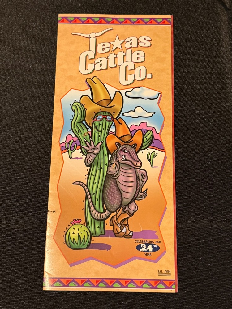 Texas Cattle Co 2008 2000s Menu