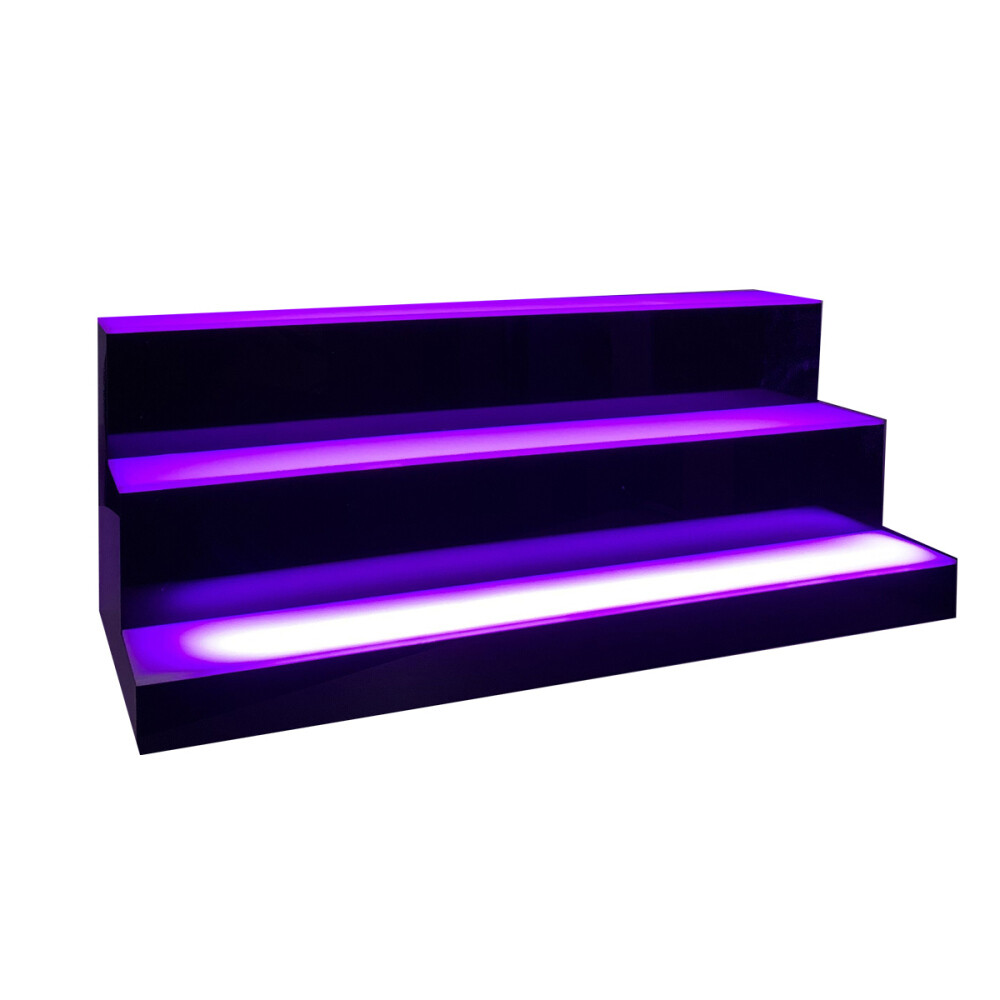 LED Lighted Liquor Bottle Display Shelf 3 Tiers Bar Shelves for Liquor Bottles