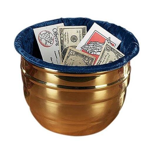 Large Offering Pot with Blue Liner