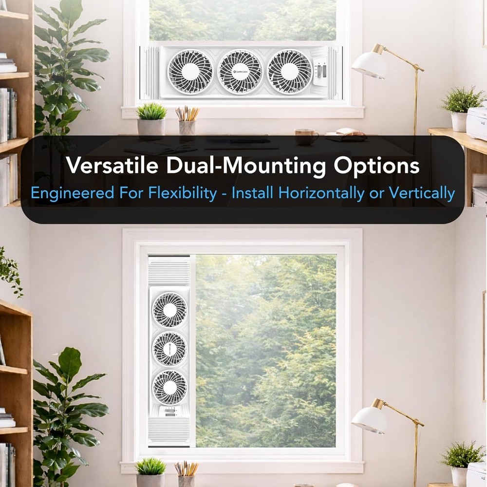 Comfort Zone Triple Blade Window Fan