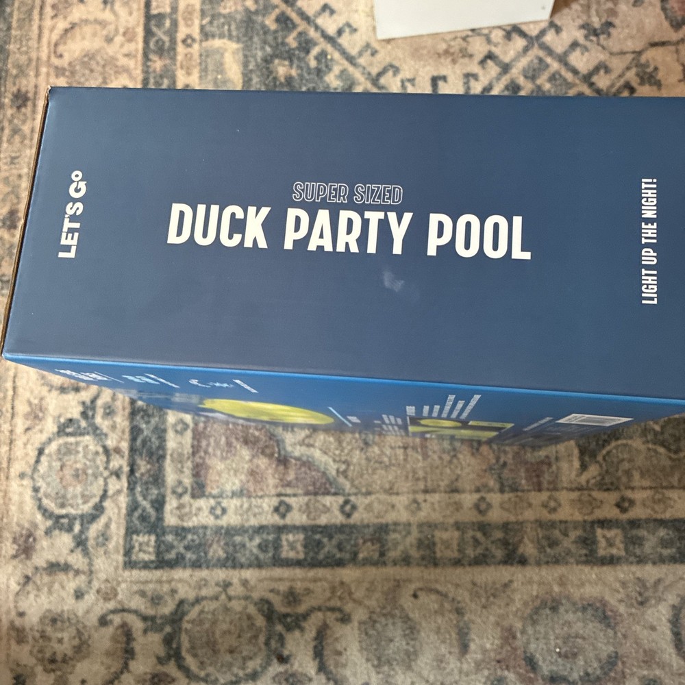 Jumbo 6ft Inflatable Supersized Duck Pool Party Float with LED Lights