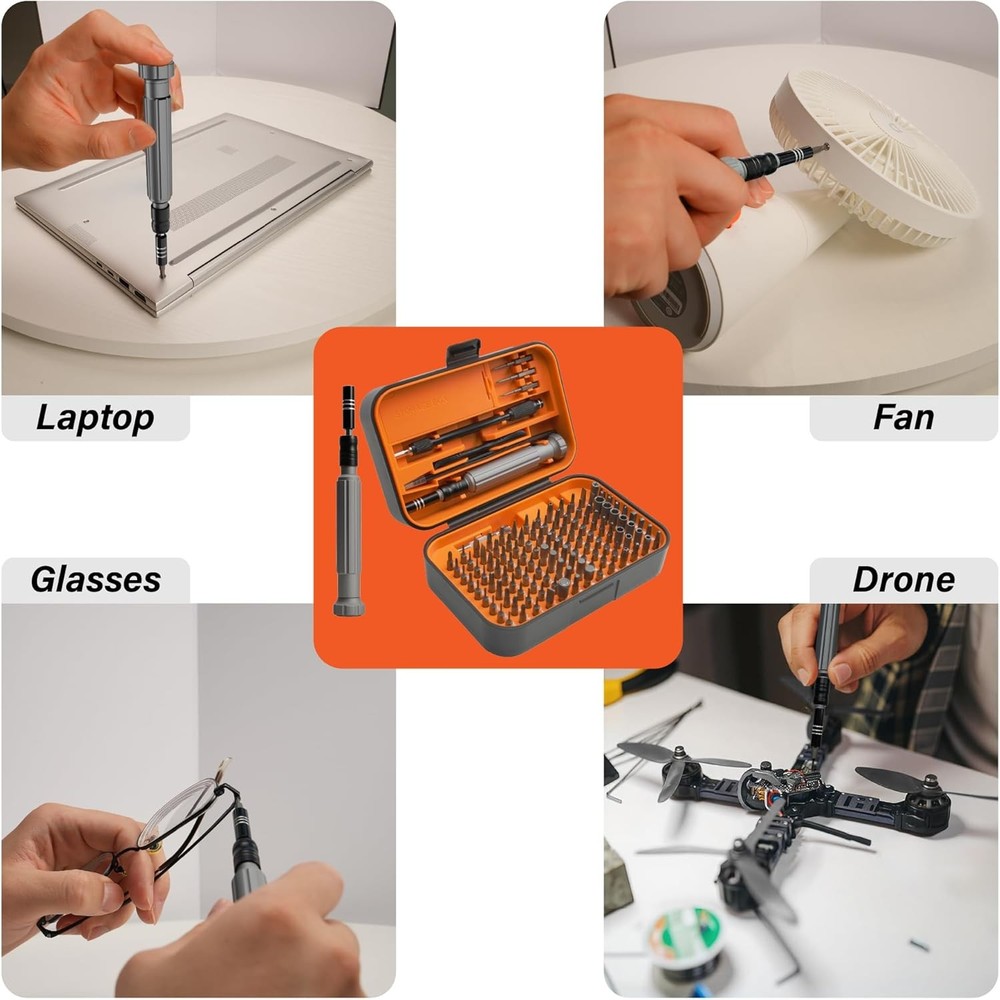 150 IN 1 Electronics Repair Kit Precision Screwdriver Set S2 Bits Tools Case