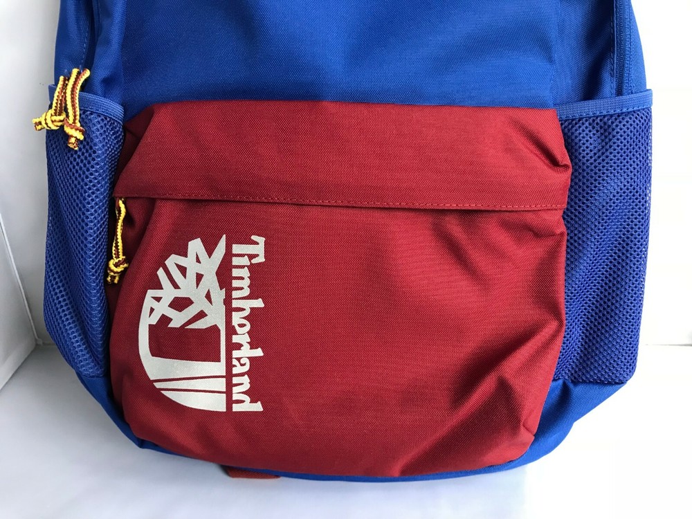 TIMBERLAND Backpack TB0A1CSE -454 Royal / Burgundy Basic Logo Backpack NWT