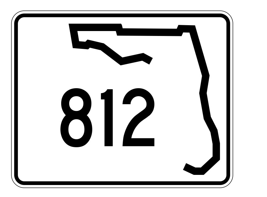 Florida State Road 812 Sticker Decal