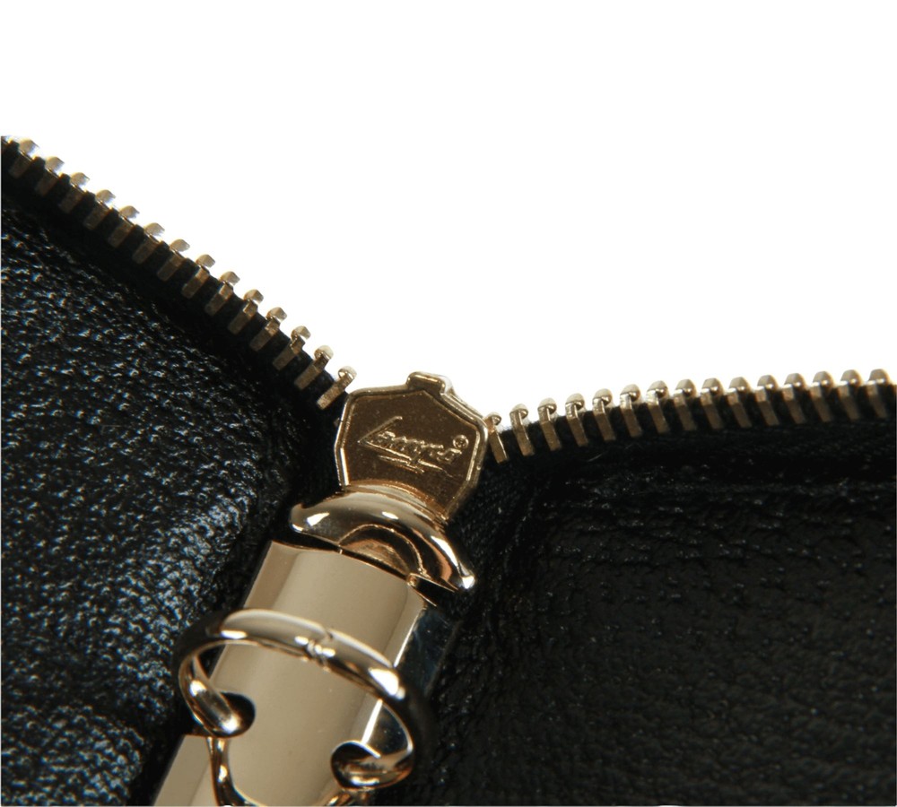 Authentic Gucci Black GG monogram canvas zip around agenda notebook