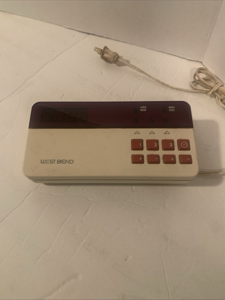 West Bend Model 40001 Triple Timer Plus (Clock/Timer) TESTED Vintage Retro