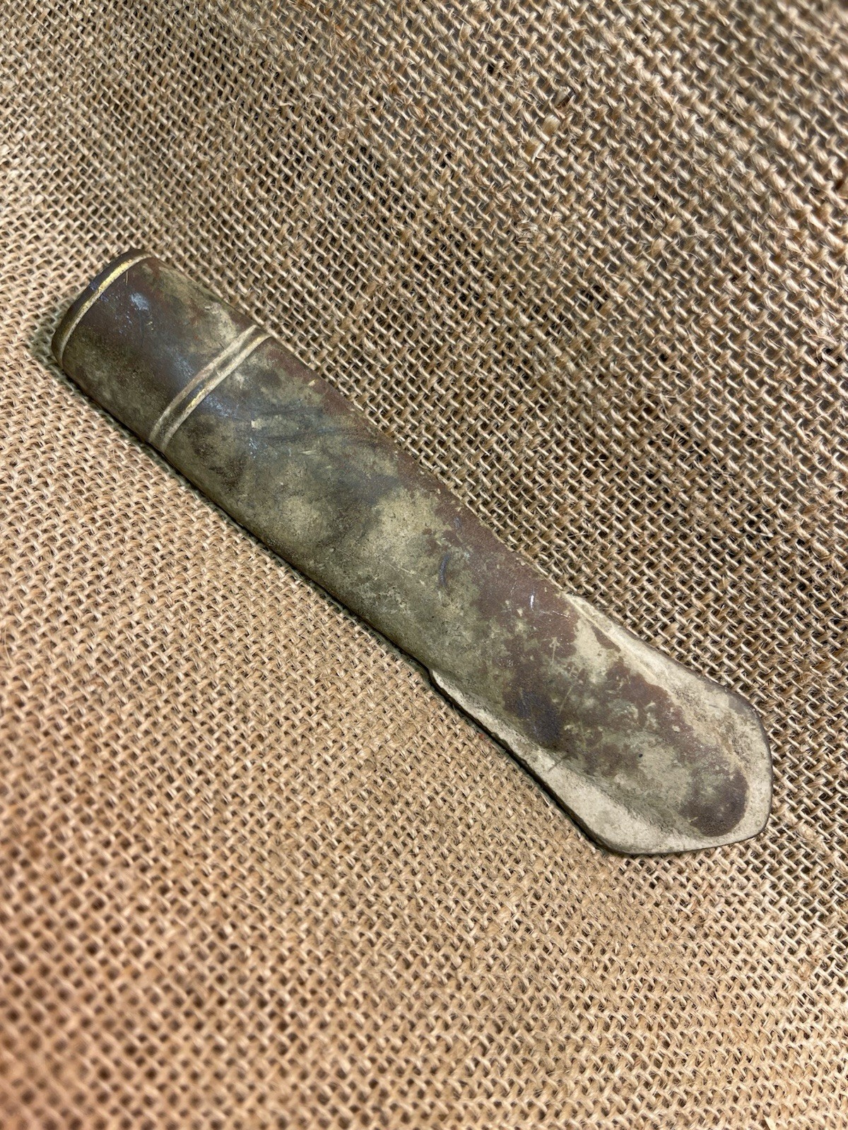 Dug Civil War Brass Foot Officers Or Staff Officers Sword Drag Heavily Used Worn