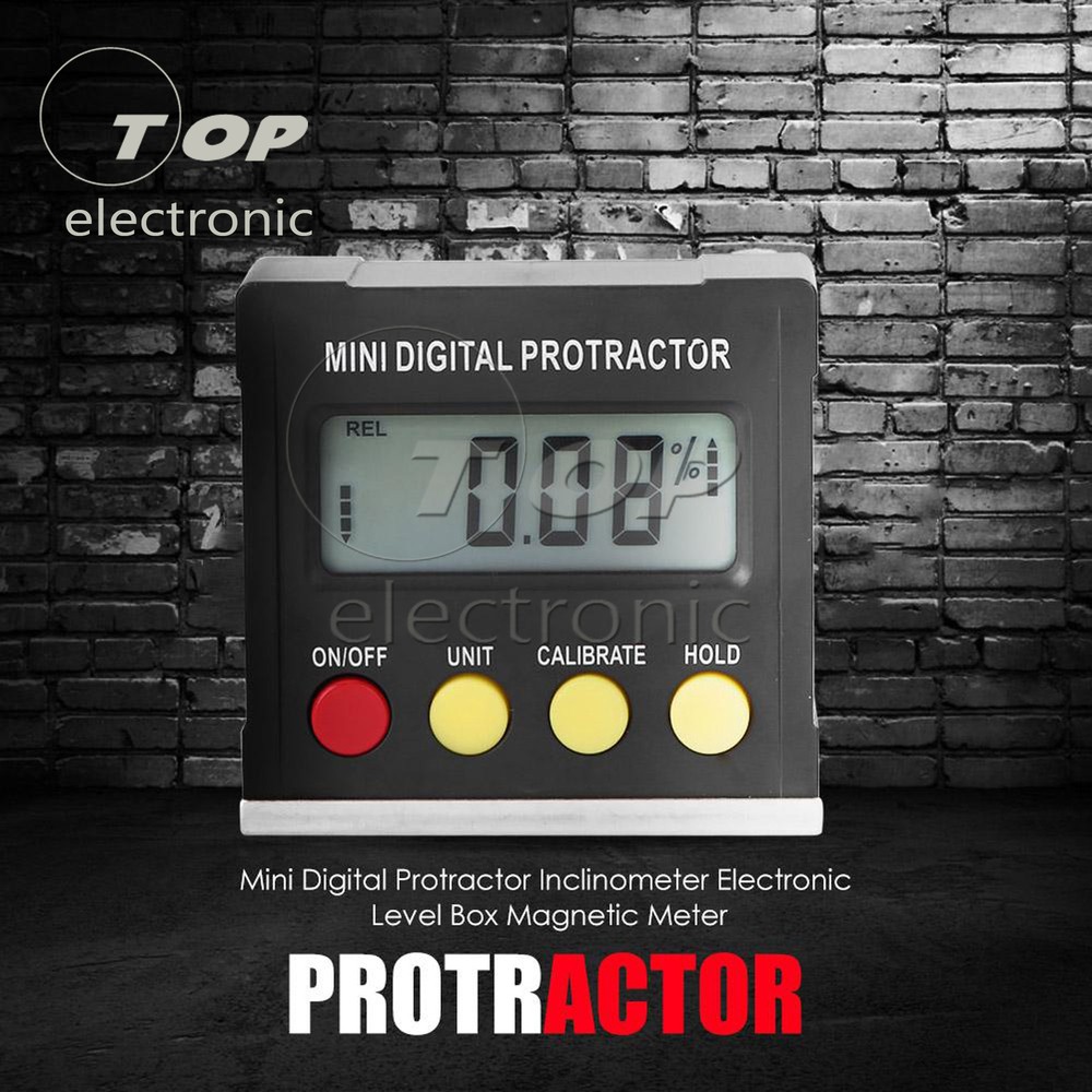 Mini Digital Protractor Gauge Level Angle Finder Inclinometer Magnet Base