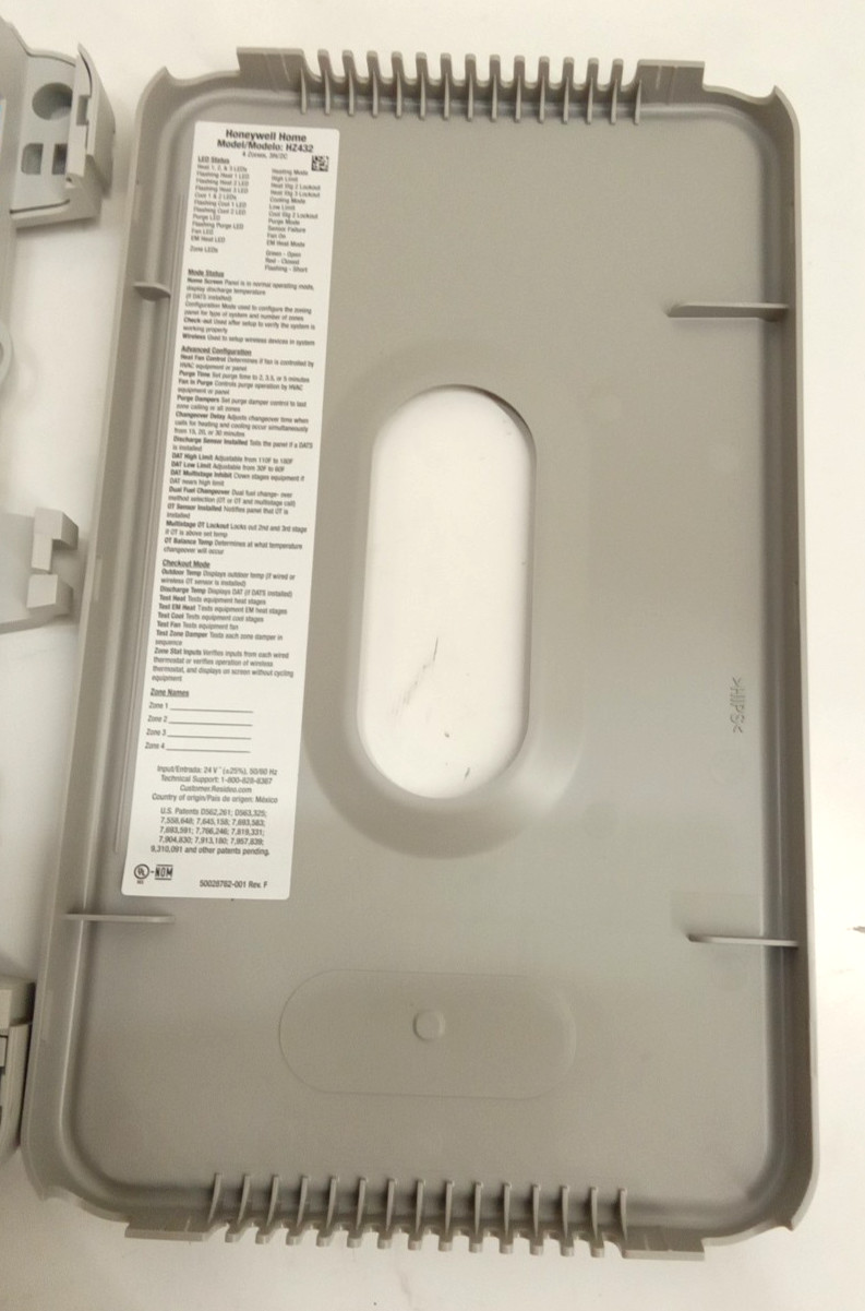 Honeywell TrueZone HZ432 Panel Multi-Stage 4-Zones 3H/2C 18-30VAC 50/60Hz