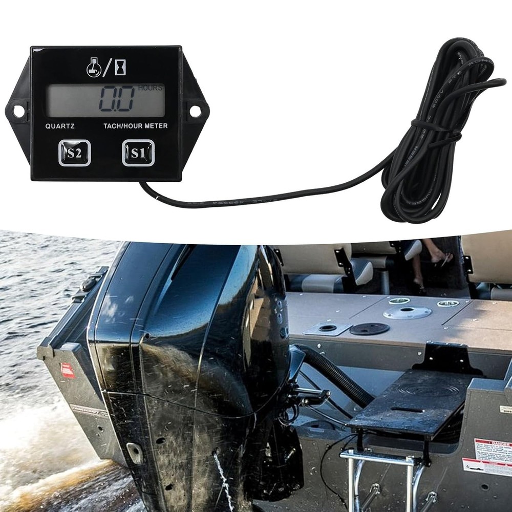 Tachometer,Car Accessories Small Engine Tachometer,Waterproof Inductive Tacho Ga