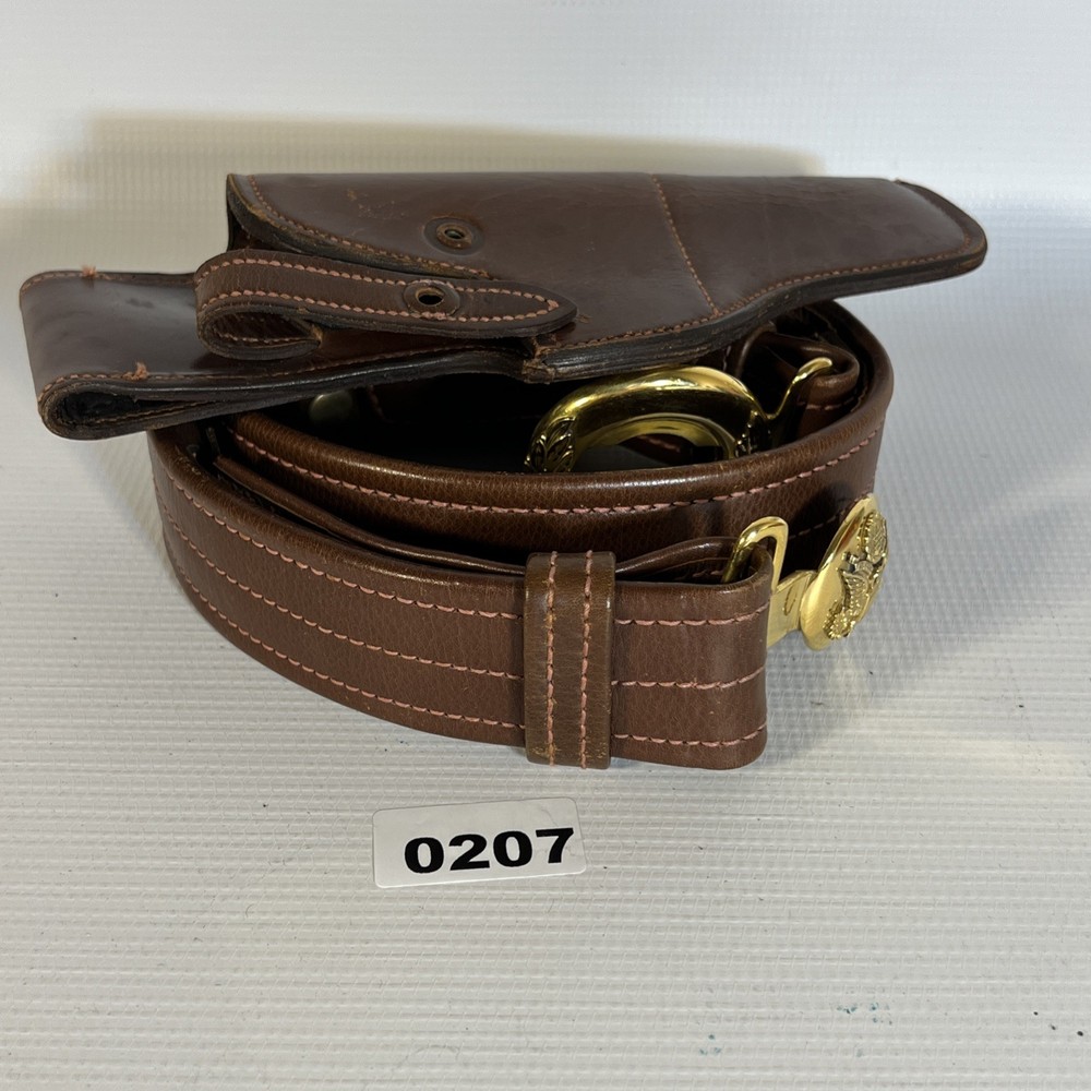 Original WWII US Army General Officer Belt & Holster Set Hickok Eagle Buckle