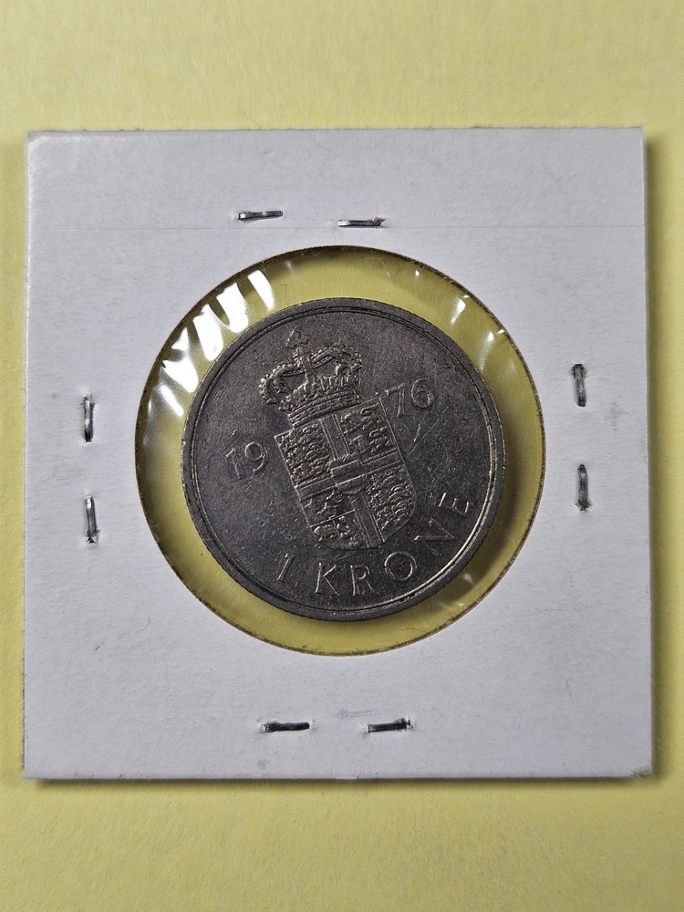 COINS - DENMARK - 1 KRONE 1976