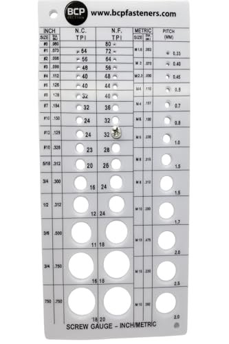 Screw Thread Gauge Metric SAE Drill Bit Tap Size