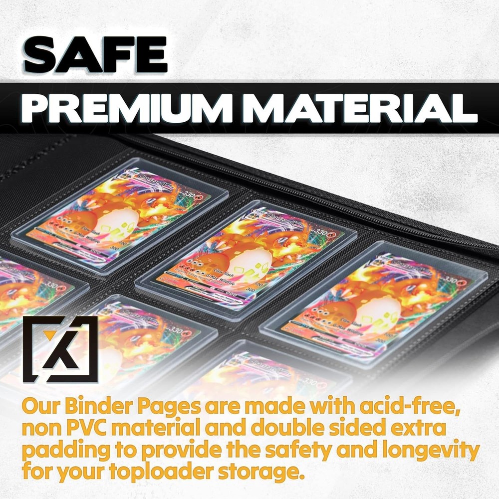 X PRO Toploader Binder | Holds 252 Toploaders | 20 Toploaders INCLUDED |
