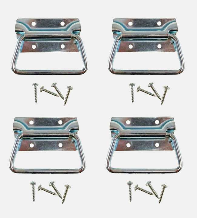(4 PACK) RELIABLE HARDWARE 0540 Surface Mount Chest Handle w/screws (ZINC)