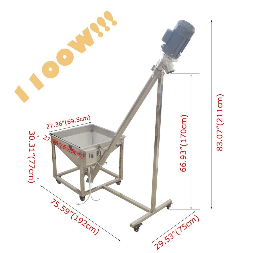 Automatic Spring Feeding Inclined Feeder Screw Type Conveyer Feeding Machine