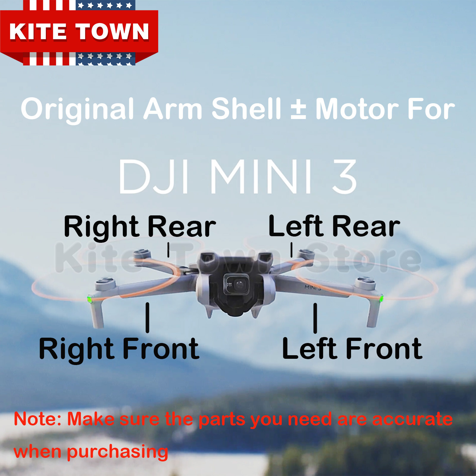 New Original Left/Right Front/Rear Motor Arm/Cover Shell For DJI Mini 3 Drone