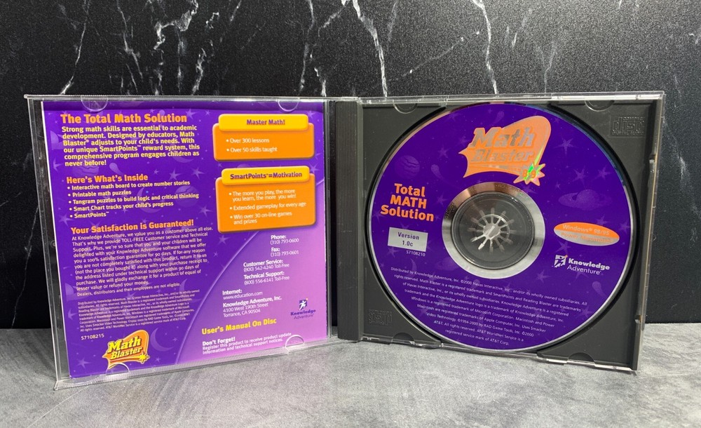 Math Blaster: Total Math Solution - 300 Lessons - Ages 8 To 9 - Smartpoints 2000