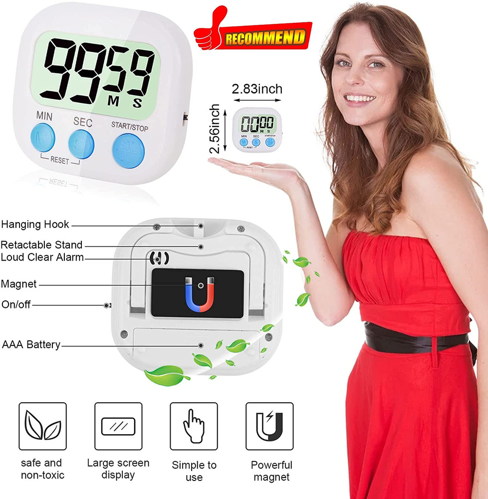 4-Piece Multi-Function Electronic Timer, Learning Management, Suitable for Kitch