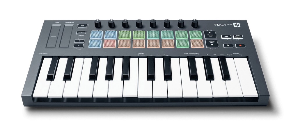 Novation FLkey Mini 25-Mini-Key MIDI Keyboard Controller 4 FL Studio+Microphone