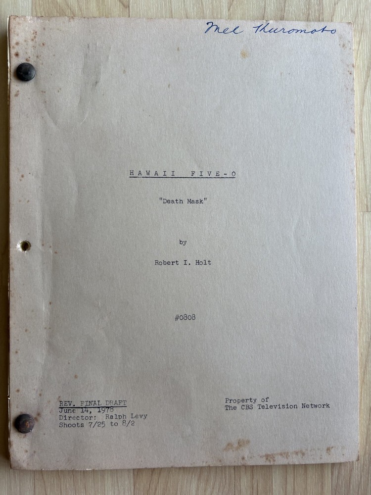 Hawaii Five-O 'Death Mask' Original Script by Robert I. Holt