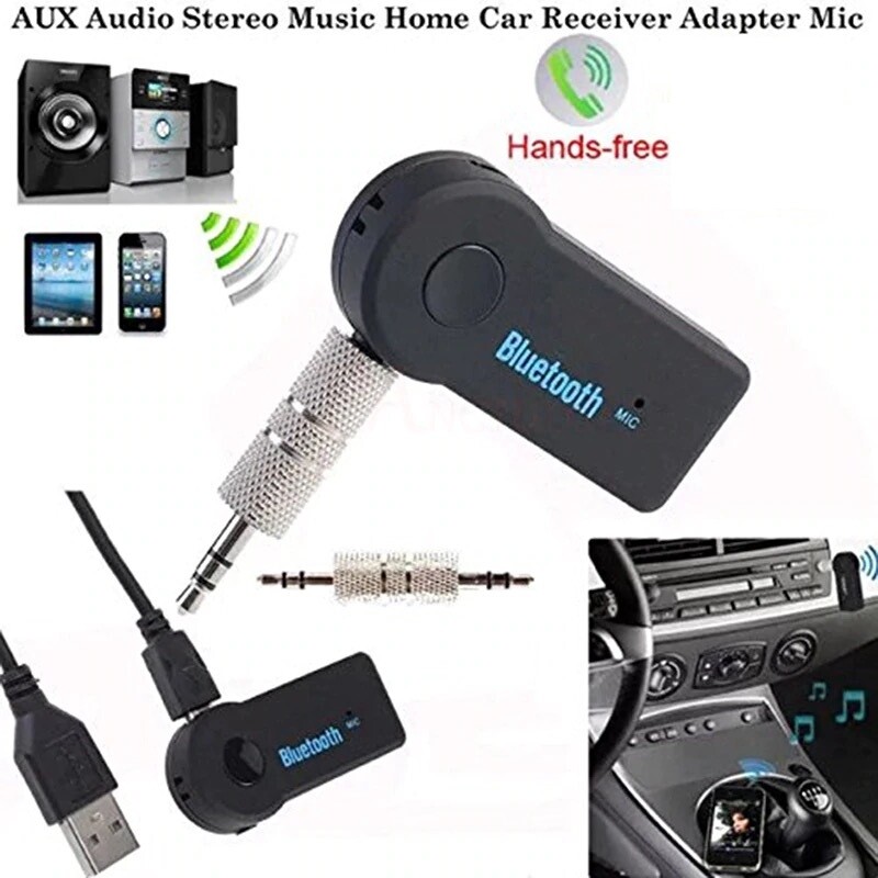 Wireless Bluetooth Receiver 3.5mm AUX Audio Stereo Music Home Car Adapter TO
