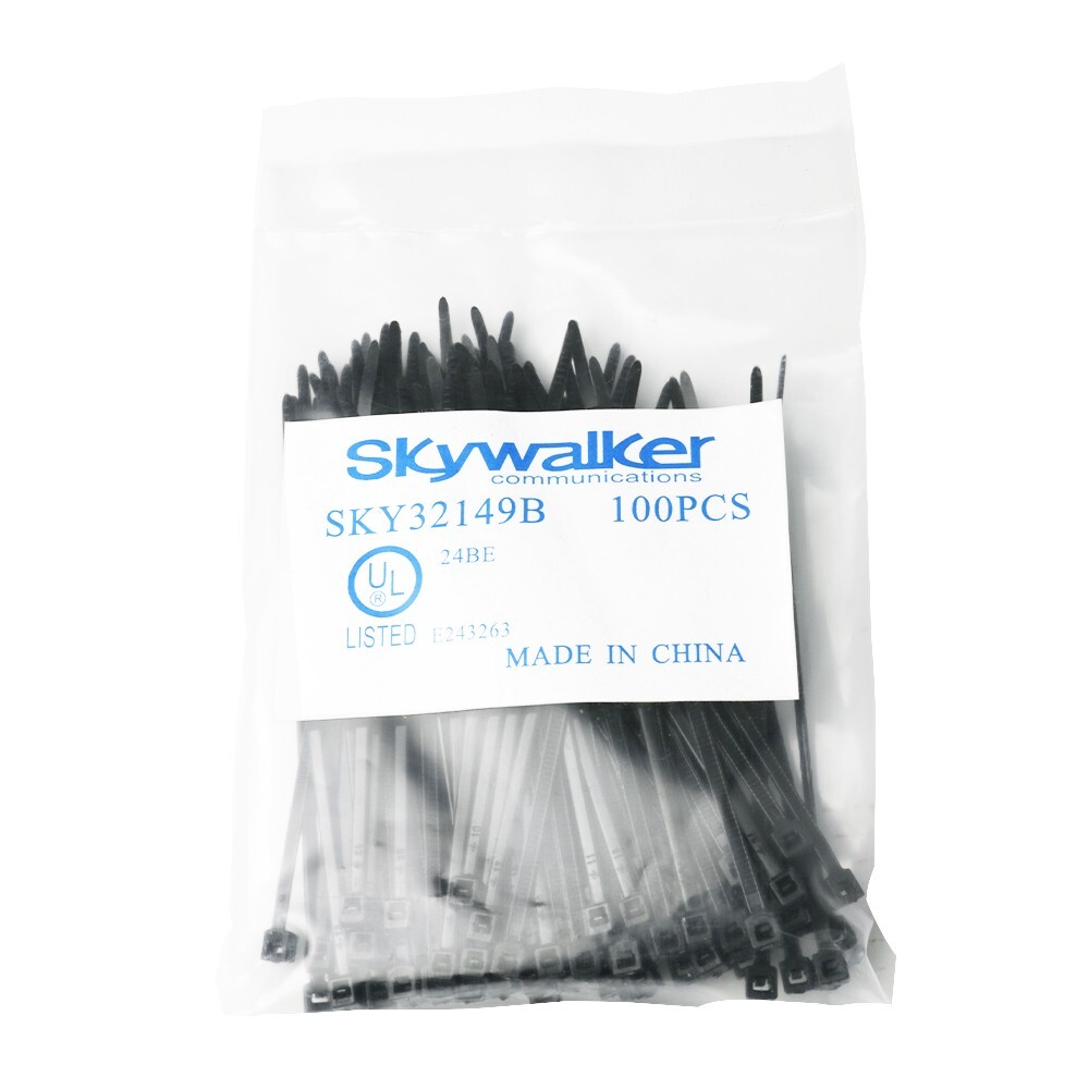 Skywalker 4" Cable Ties (Black, 100 Pack)