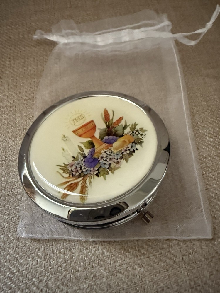 First Communion Double Sided Mirror Pocket Compact Religious Gift