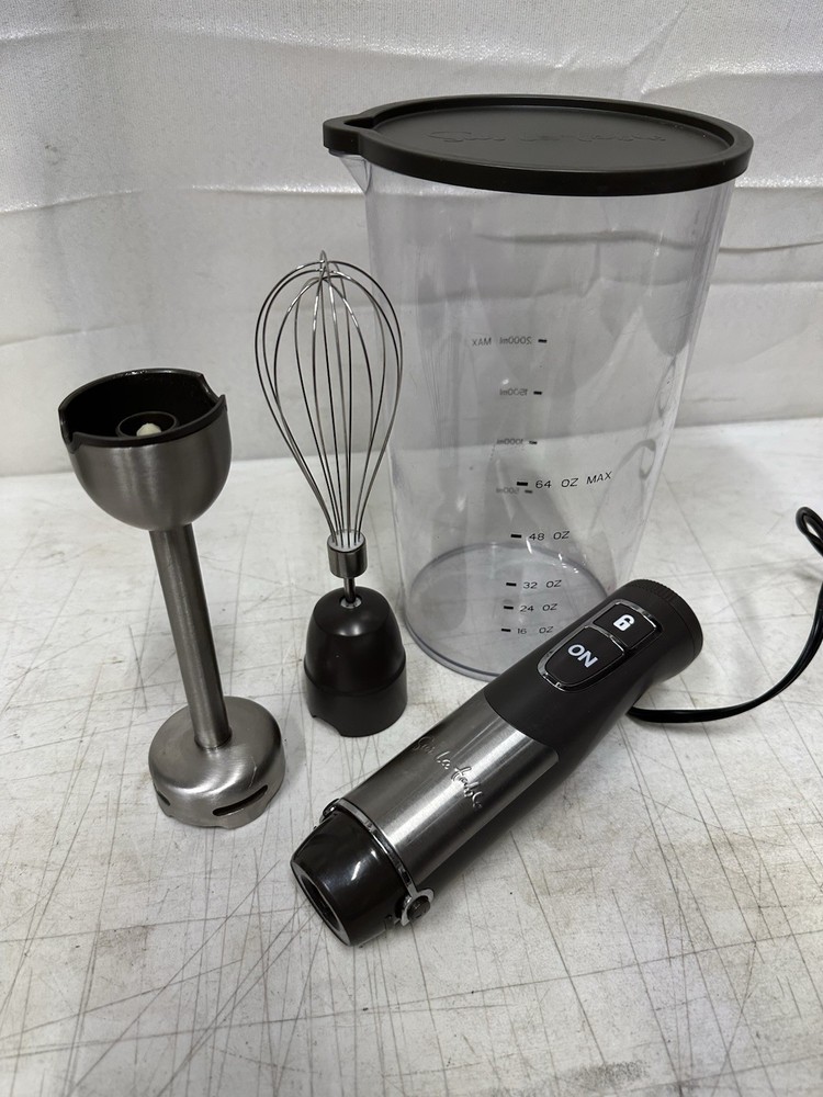 Sur La Table Hand Immersion Blender with Whisk & Easy Storage