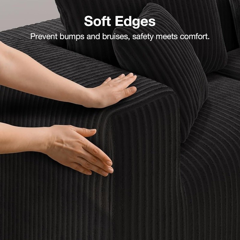 Modular Sectional Sofa Zero Assembly Lightweight Plush Smart Coil Support New