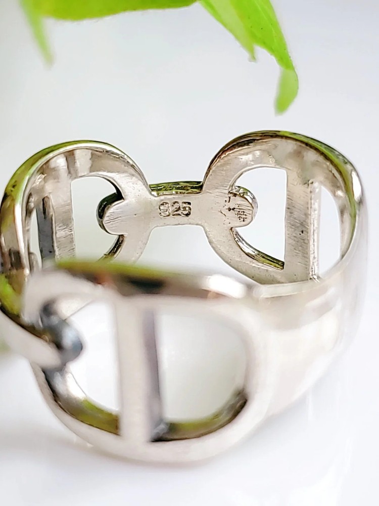 Sterling Silver Chunky Chain Ring