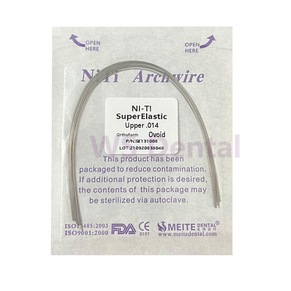 Dental Orthodontic Arch Wires Super Elastic Niti Round 012 014 016 018 020 Ovoid