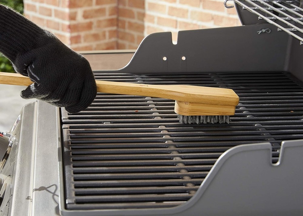 Weber #6276 Scraper Grill Brush 18" ~ Bamboo Handle