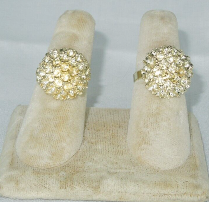 2 Ring Blanks Settings Cabochon Adjustable silver Plated Brass NEW 86V