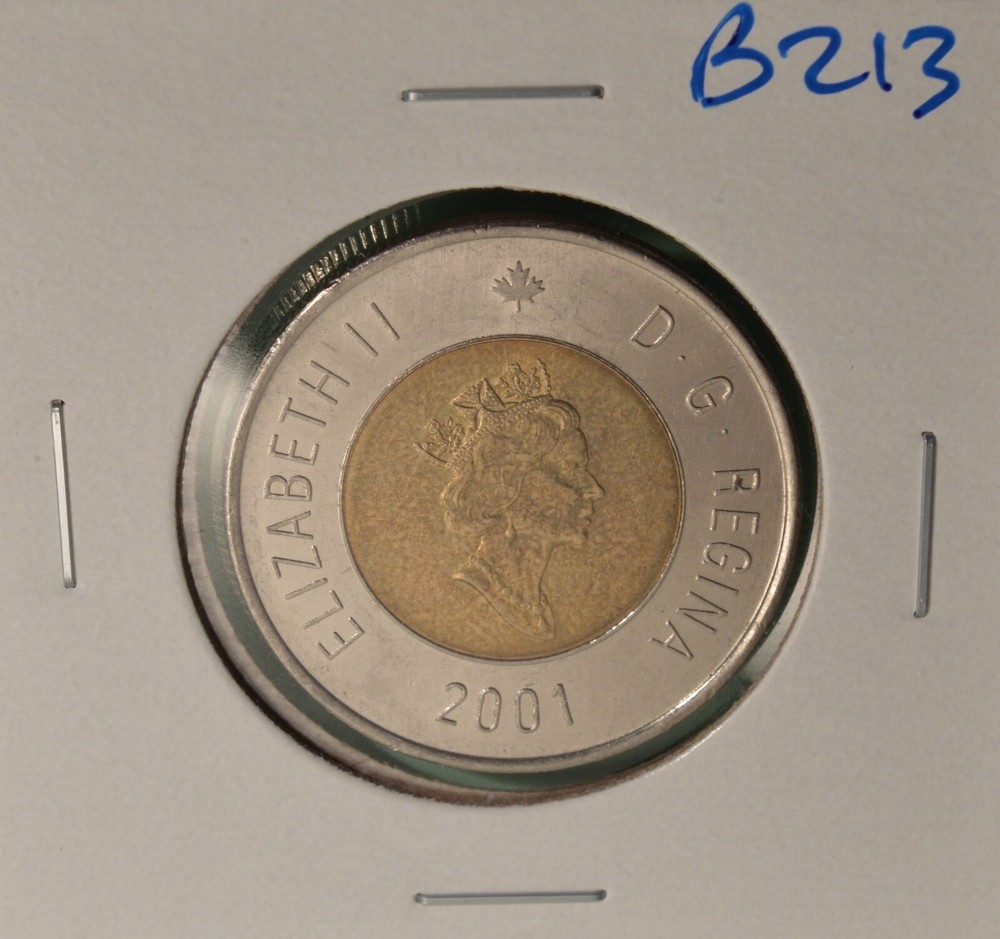 2001 - Canada Toonie $2 Dollar - Inv# B-213 🇨🇦🇨🇦