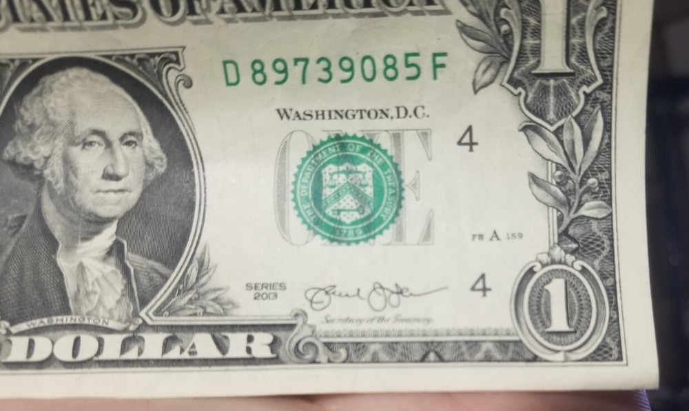Us $1 DOLLAR ERROR NOTE
