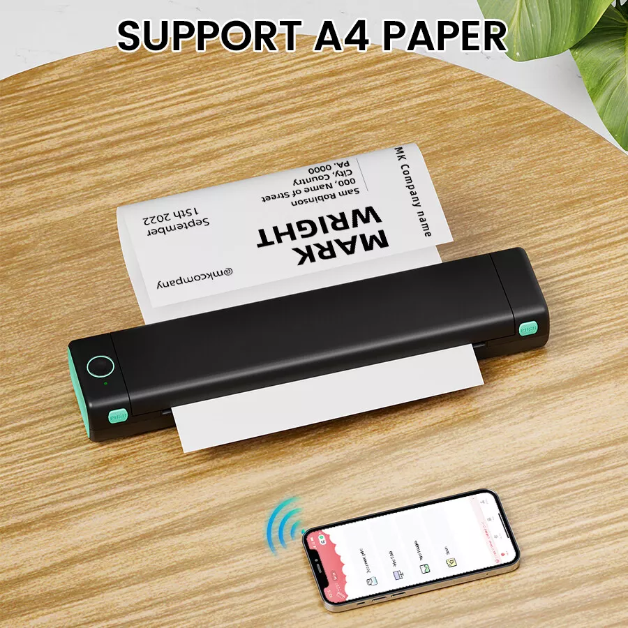 Phomemo M08F Portable A4 Printer Thermal Printer Bluetooth Inkless Printer US